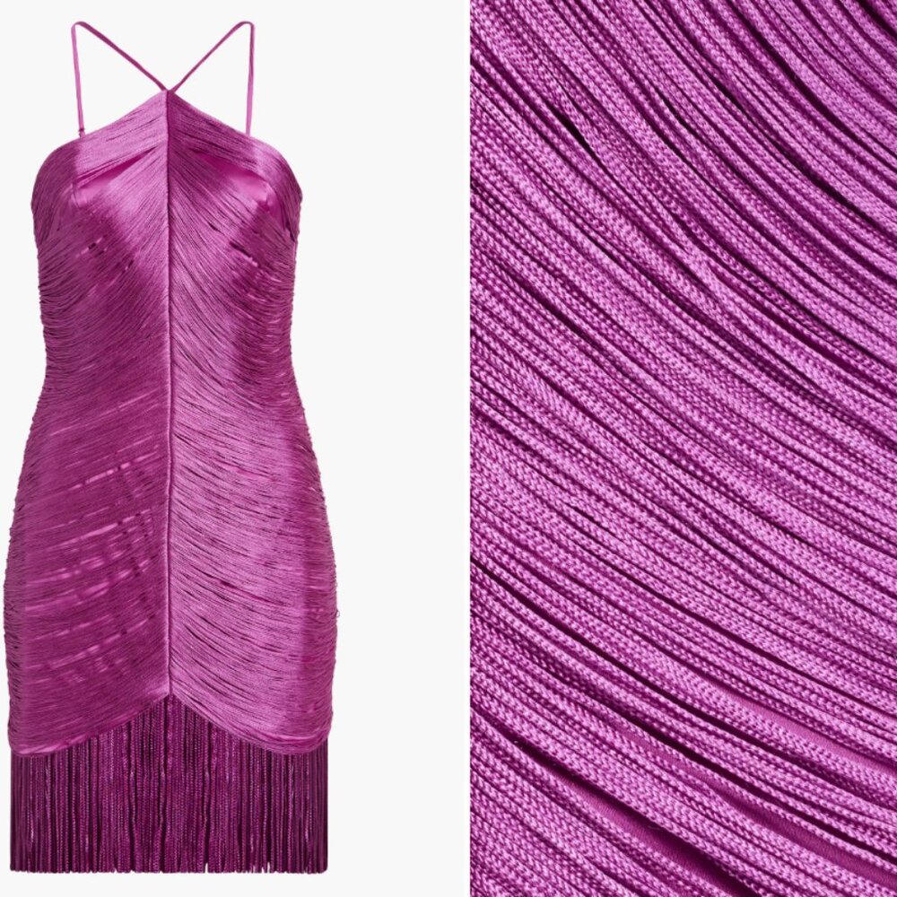 SAYLOR Vianne Fringe Mini Dress in Orchid NWT - Picture 3 of 8